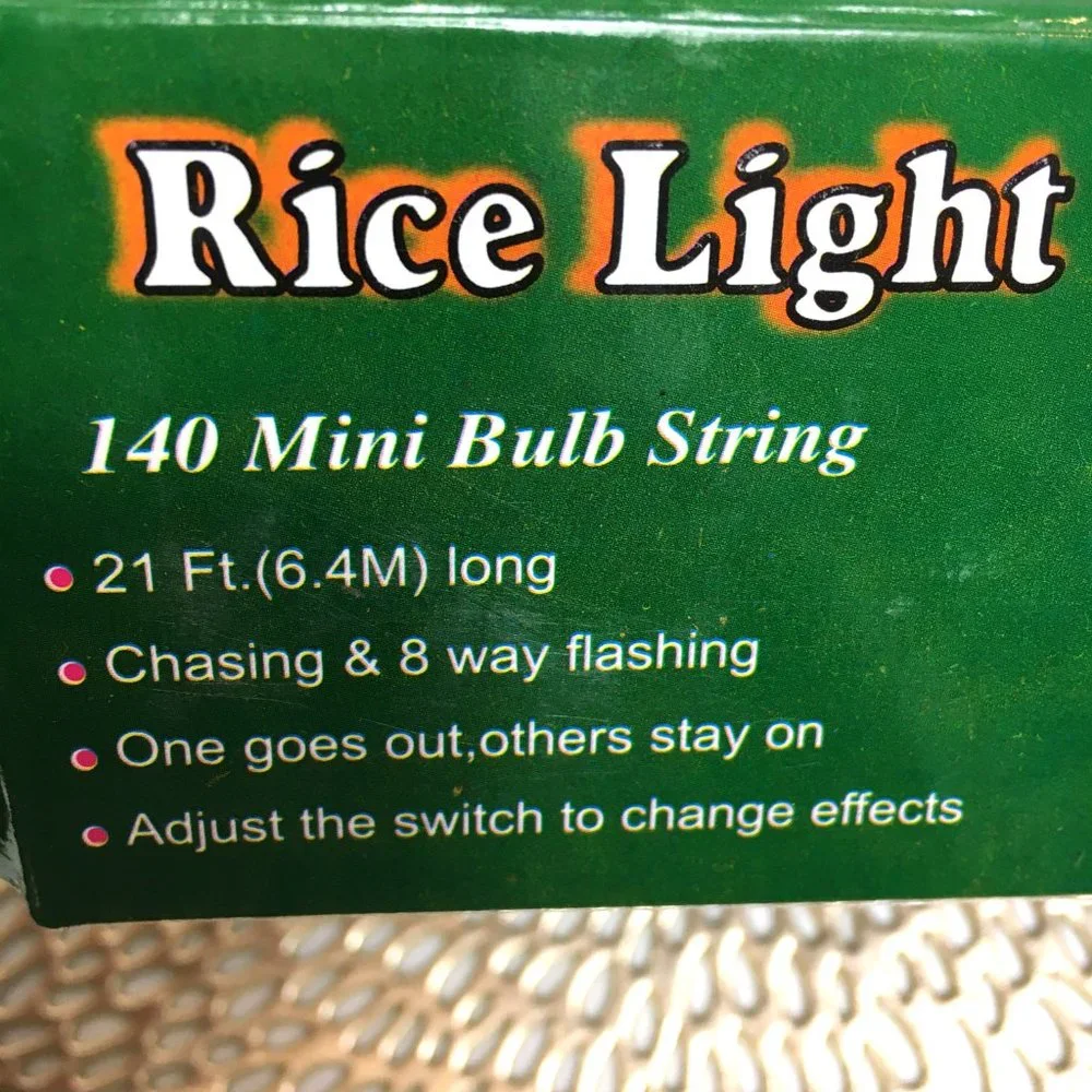 RICE LIGHTS String Purple 140 Count VTG NWT NOS